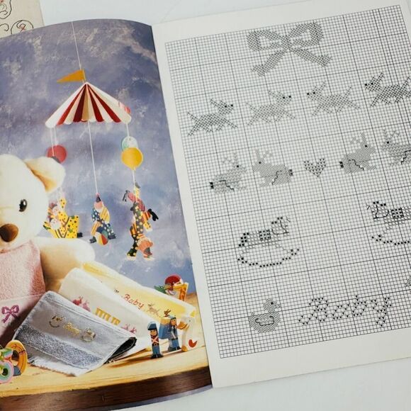 Eva Rosenstand Alphabet Cross Stitch Pattern Book Monogram Children Kids Vintage - Picture 15 of 15